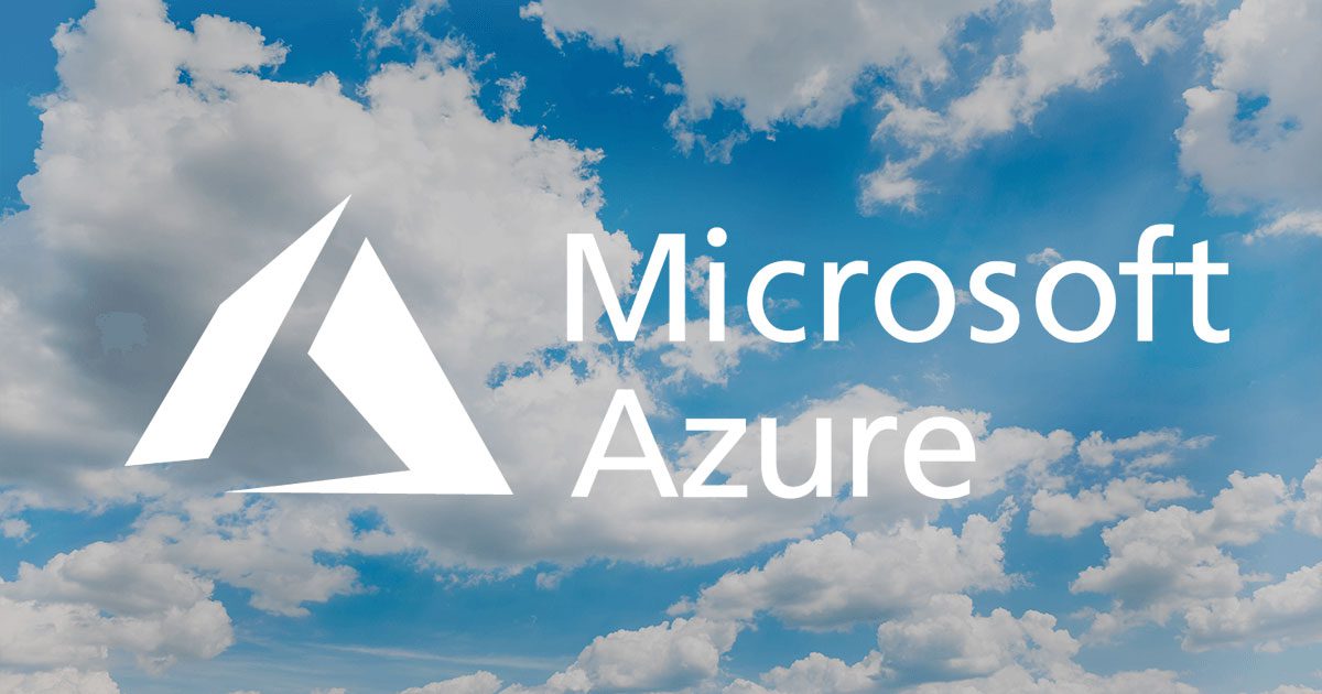 Microsoft Azure logo, in clouds - to highlight a post about migrating to the Microsoft Azure cloud platform