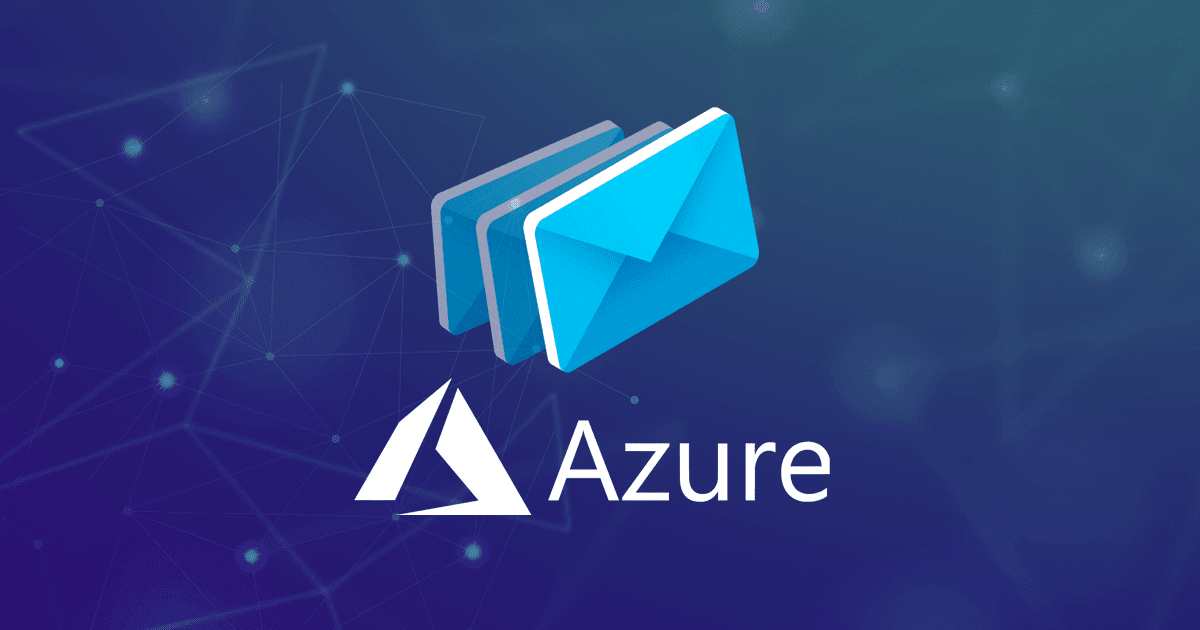 The Azure logo with an email graphic representing making Azure receive email attachments