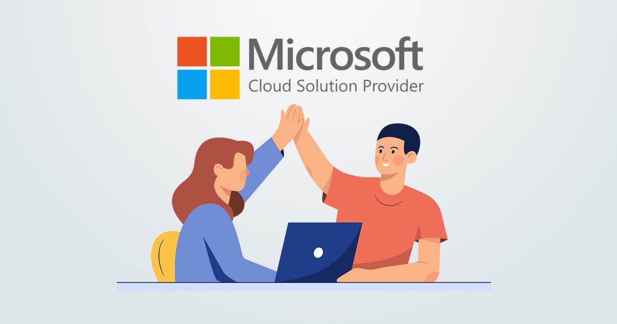 Graphic of business people representing the Microsoft CSP benefits for customers