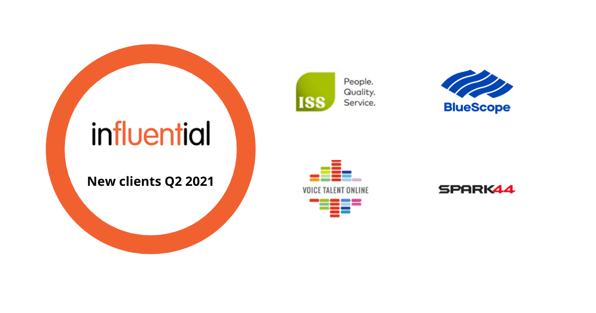 Our new Influential Software clients in Q2 2021