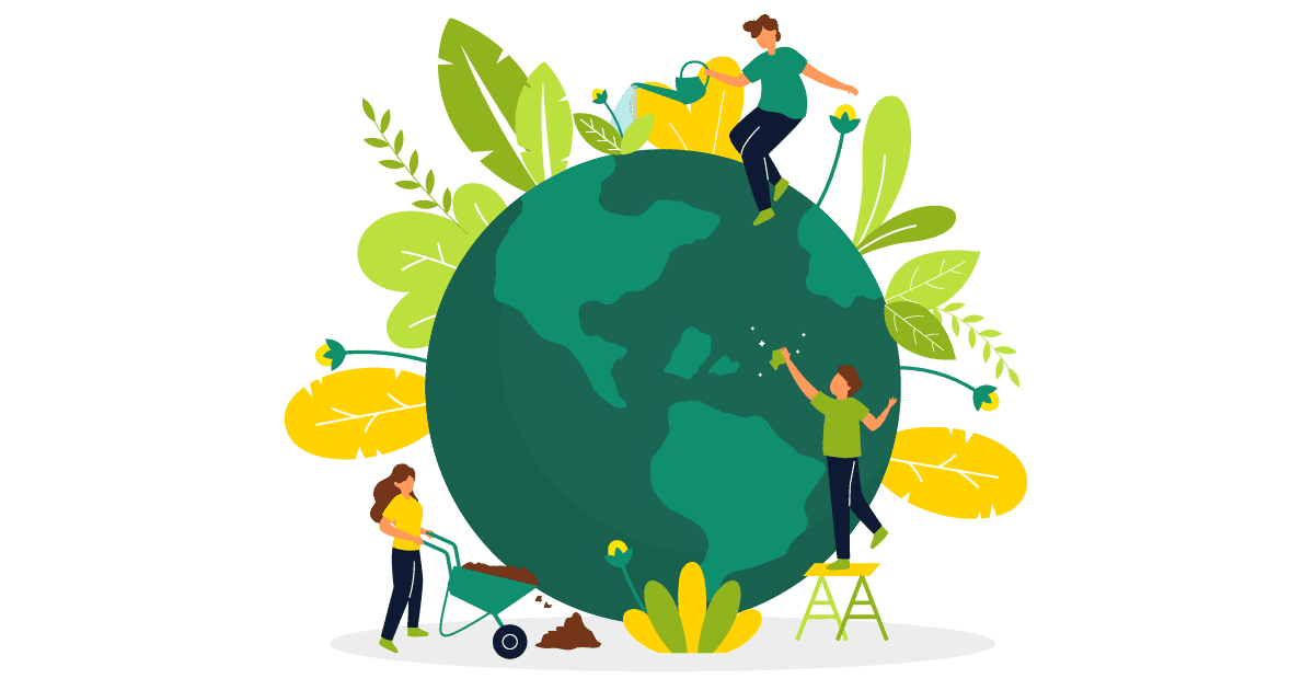 A graphic of the earth, representing our evergreen it strategy