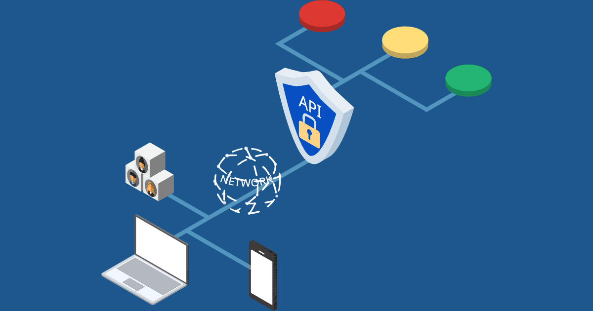 Graphic of a laptop importing information via serverless functions