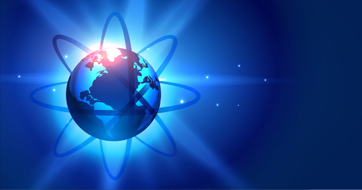net 8 benefits, represented by a glowing frame around earth