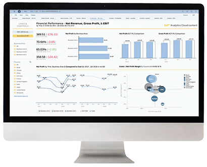 SAP Analytics Cloud Planning on screen