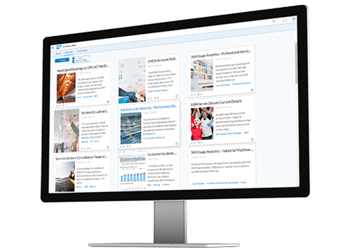 SAP Analytics Hub on a laptop