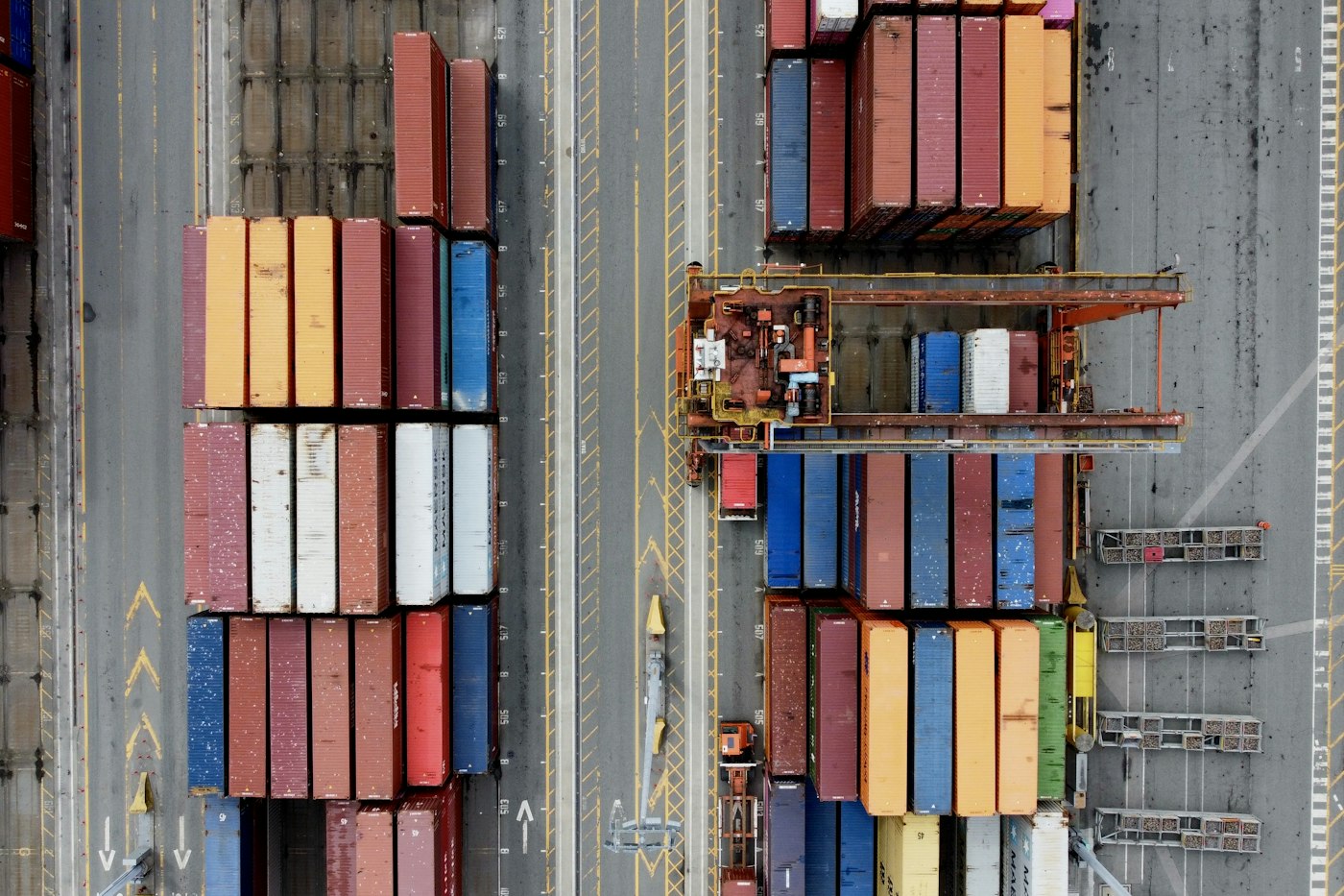 Shipping containers at a port — continuous delivery
