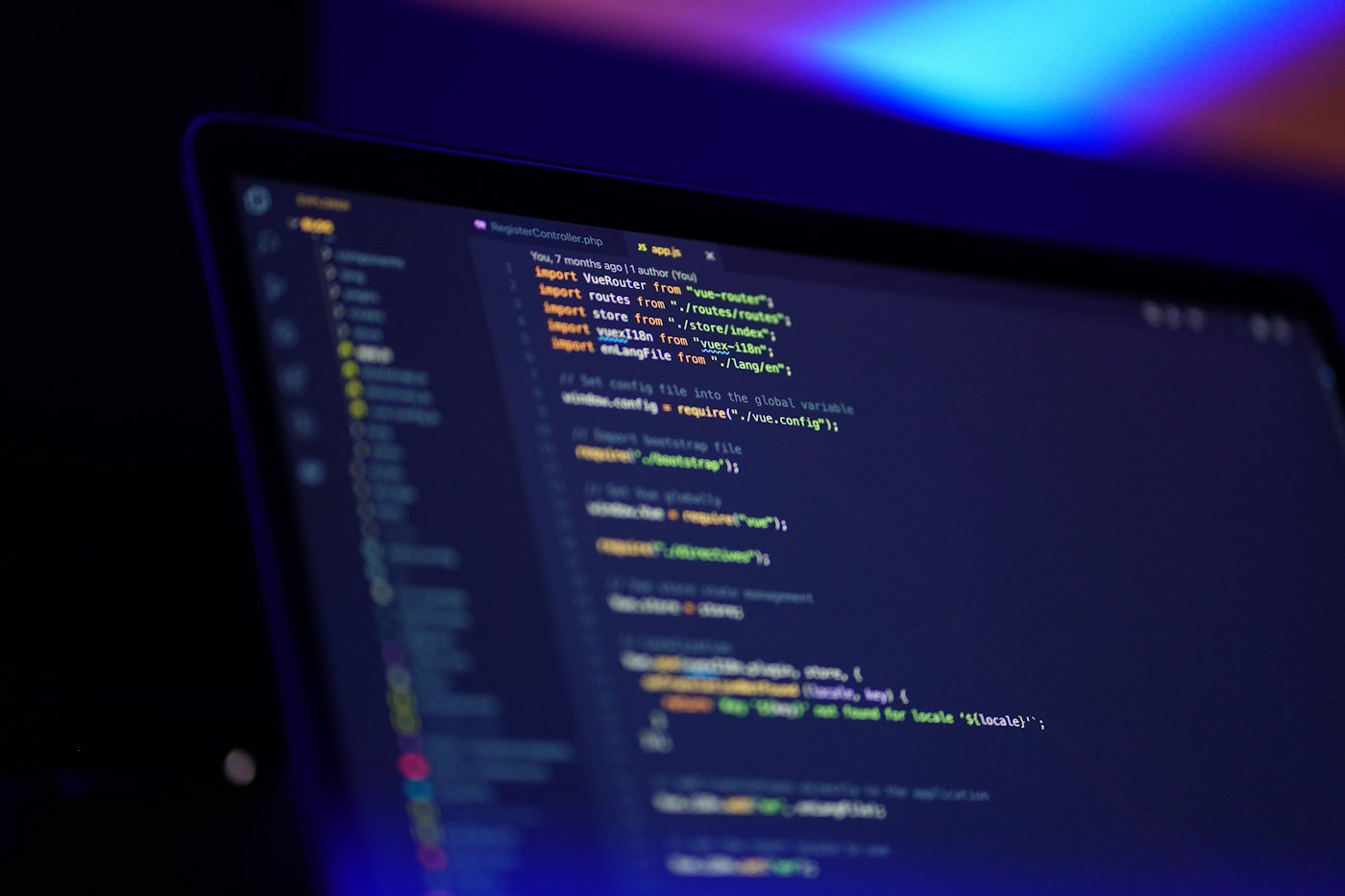 Developer fixing code on a laptop