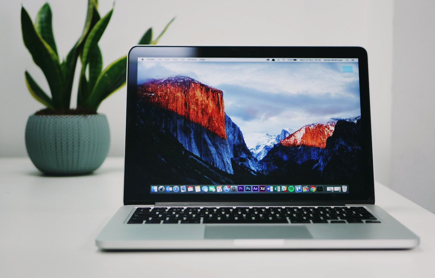 Laptop running a software upgrade